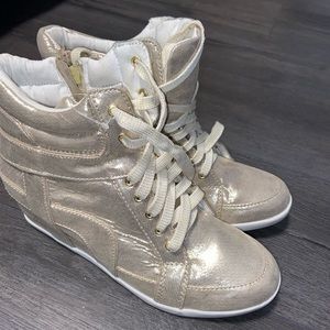 Justice wedged sneakers